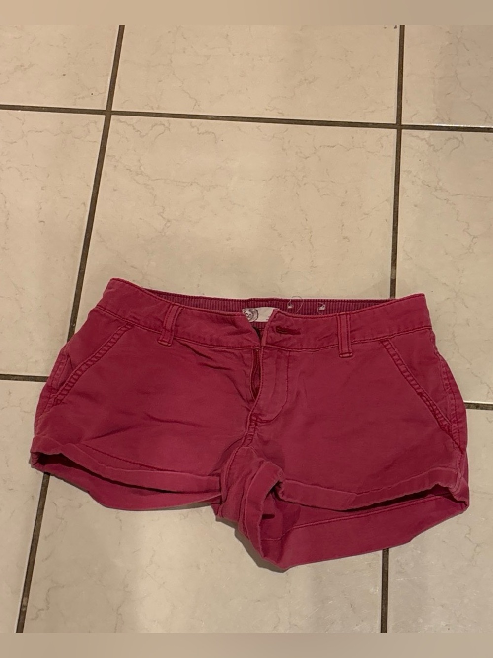 SO Women's High Waist Raspberry Pink Cotton Shorts